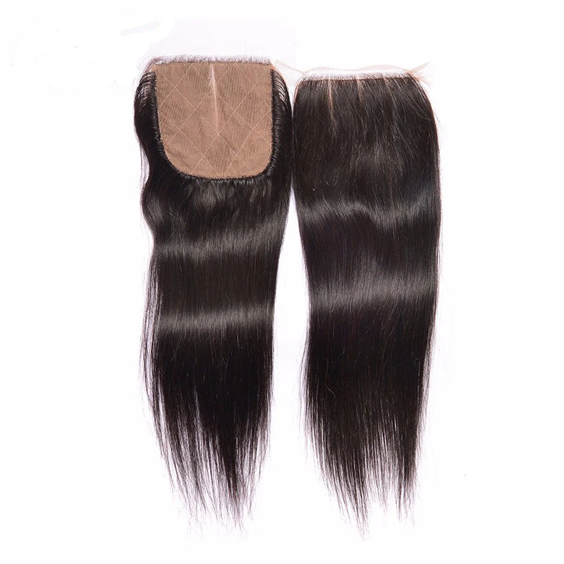 Аннабель Волос Бразильский Шелковый База Закрытие 4*4 Девственные Волосы Кружева