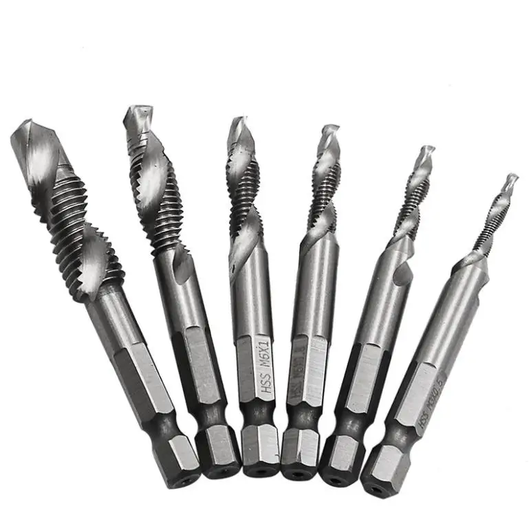 1/4 ''шестигранный HSS высокоскоростной стальной Резьбовой спиральный винт M3 M4
