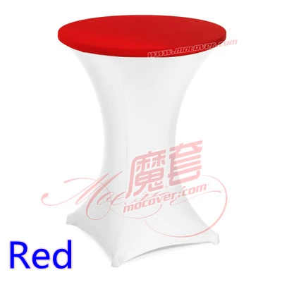Красный цвет спандекс верхняя крышка для коктейля круглый стол скатерть из