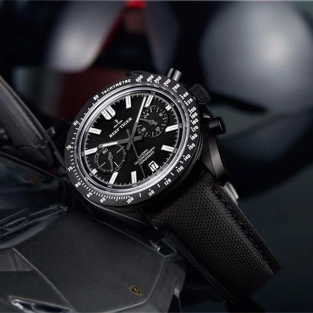 Новинка 2021 дизайнерские спортивные часы Reef Tiger/RT с хронографом мужские супер