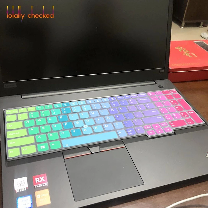 rainbow 15,6 дюймов Клавиатура ноутбука силиконовый защитный чехол для клавиатуры для lenovo ThinkPad T590 E590 E580 T580 P52 P51s P52s P53 15' - Цвет: rainbow
