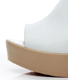 Сандалии женские из натуральной кожи босоножки на платформе высокий каблук