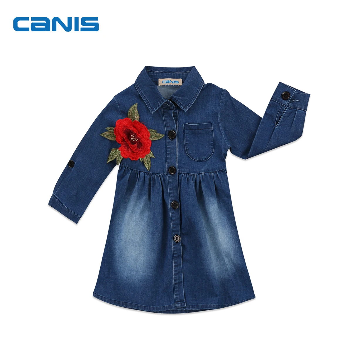 Новые розовые джинсовые пуговицы для маленьких девочек летний сарафан принцессы