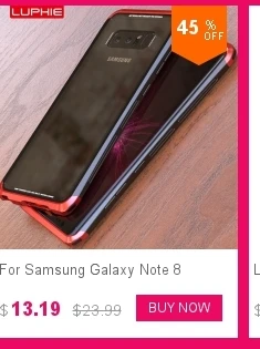 Для samsung Galaxy S8 S9 Note 8 чехол из алюминиевого сплава с металлической рамкой+ акриловая задняя крышка для samsung note8 9 чехол s