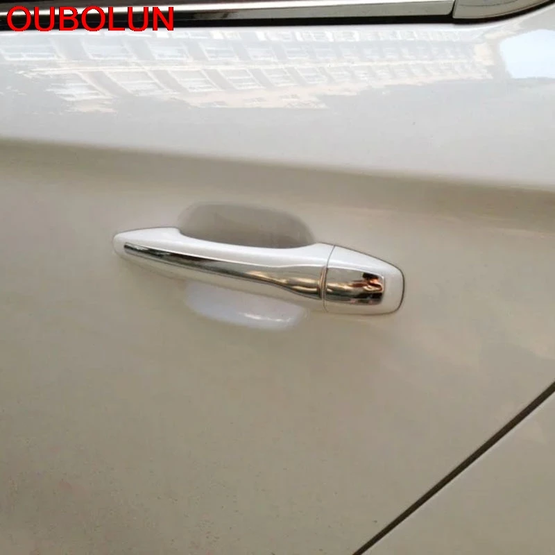 8 шт. хромированные накладки на дверные ручки для Peugeot 301 2008 3008 408 Citroen C QUATRE C4L|door handle