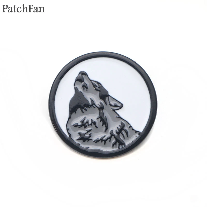 Patchfan Викинги голова Волка цинковая эмаль шпильки трендовая медаль insignia para рюкзак рубашка Броши Одежда значок для мужчин женщин A1658