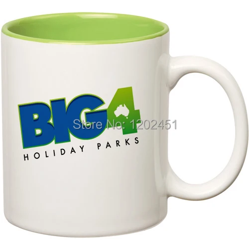 

SPSCO 11oz two tone solid color mug , custom logo mug ,personalised coffee mugs