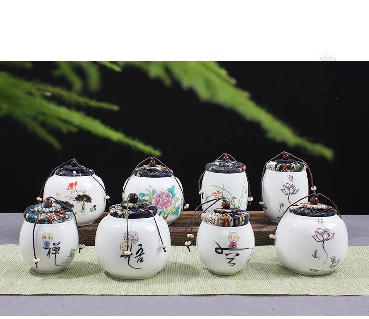 1PC Chinese Tea Caddy Pottery Canister Container for Puer Tank Storage Jar Small Chests JM 006 | Дом и сад