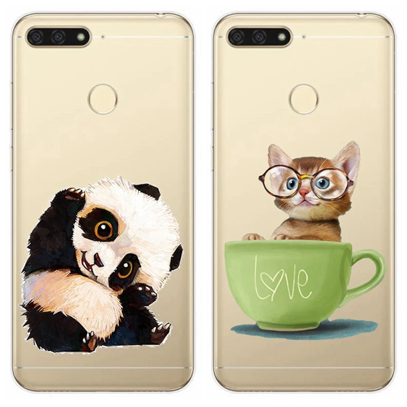 Силиконовый чехол для huawei Honor 7C 5,99 '7A pro 5,7' чехол с милым рисунком кота чехол s для huawei Honor 7 A C 7Apro Fundas Coque