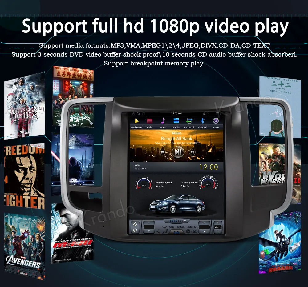 Krando Android 8,1 10," Tesla стиль вертикальный экран автомобильный dvd Радио мультимедийная система плеер для Nissan Teana 2008-2012 навигация
