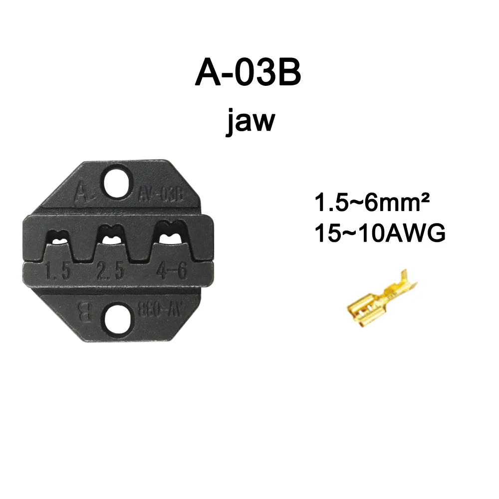 A10WF A26TW A06 A03BC A02WF2C A40J плашки наборы для HS FSE AM-10 EM-6B1 EM-6B2 обжимной Пилер обжимной станок модули один комплект челюсти - Цвет: A03B