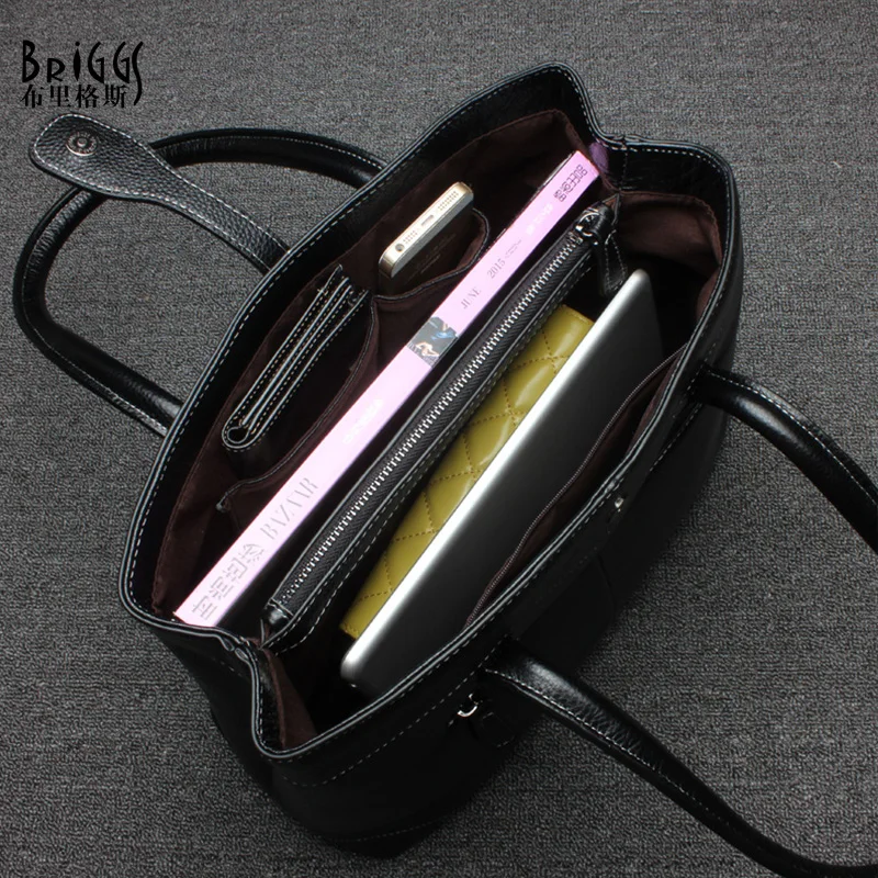 Женская сумка из натуральной кожи с тиснением от известного бренда BRIGGS дамские