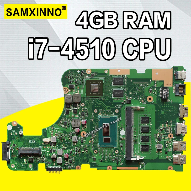 

X555LP i7-4510 4GB RAM motherboartd For Asus X555LI F555L K555L X555L laptop motherboard X555LD rev3.1/3.3/3.0/1.1 motherboard