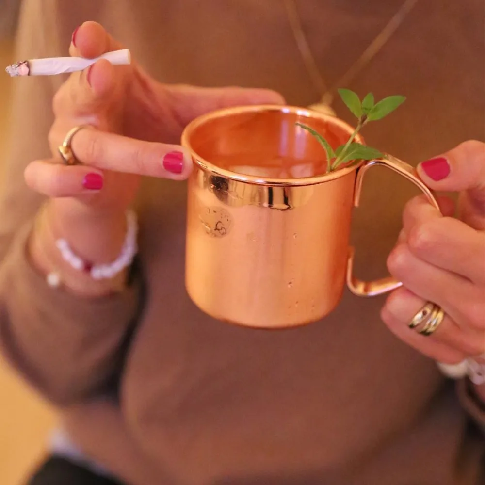 Медная кофейная чашка Питьевая кружка бутылка для воды на открытом воздухе вина