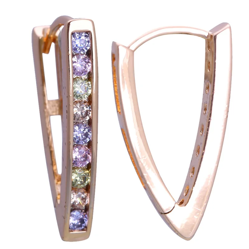 Женские серьги-кольца с кристаллами Ayowei желтые золотистые Винтажные Украшения