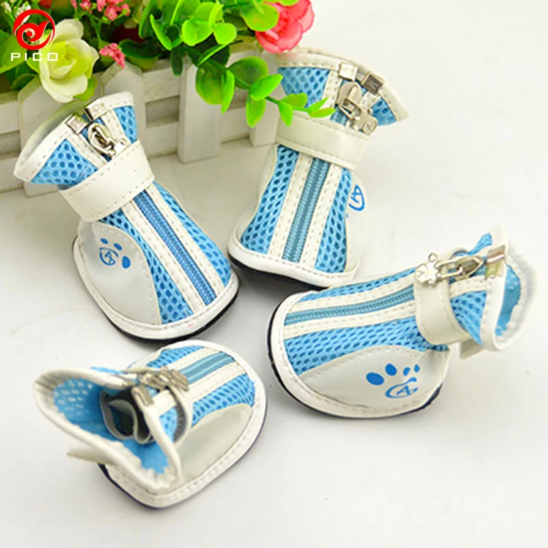 4 шт./лот весенне летние сапоги для домашних животных дышащая обувь собак из