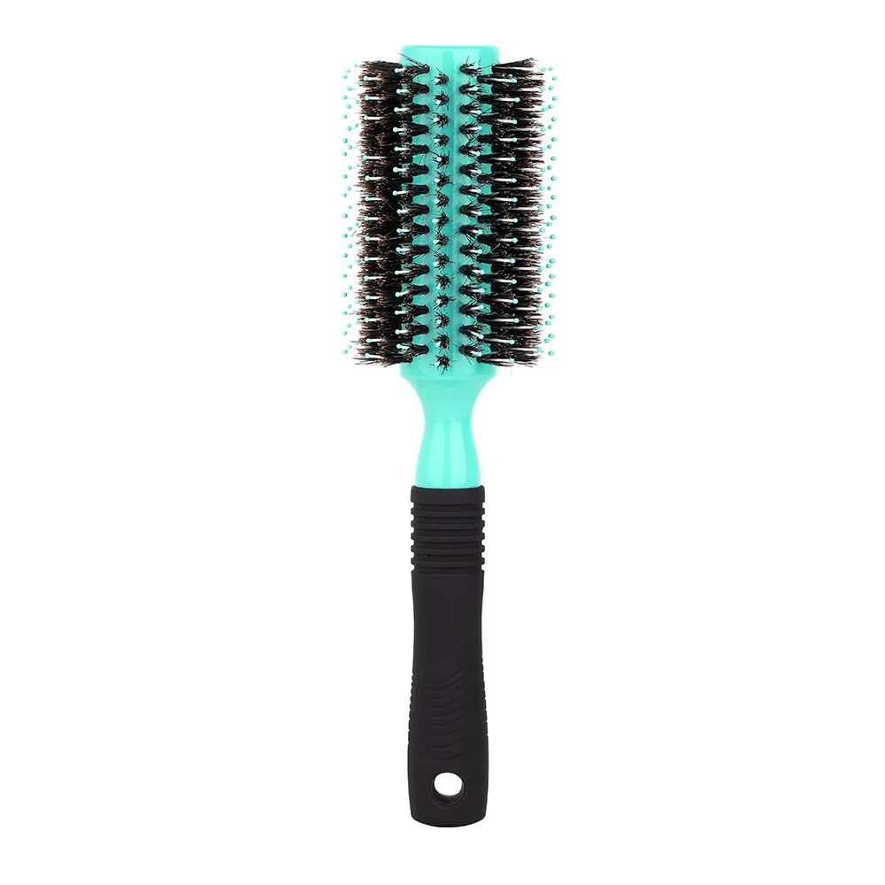 Зеленая Профессиональная круглая щетка для волос деревянная расческа с зубчатой