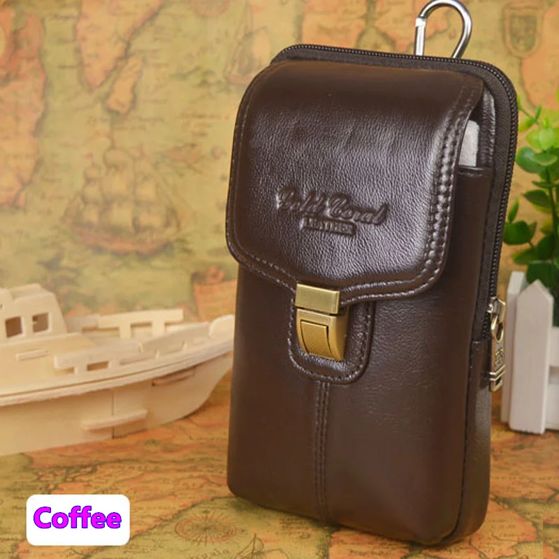 Роскошный чехол из натуральной кожи с зажимом для ремня, поясной Кошелек, Чехол для мобильного телефона HIGHSCREEN BAY