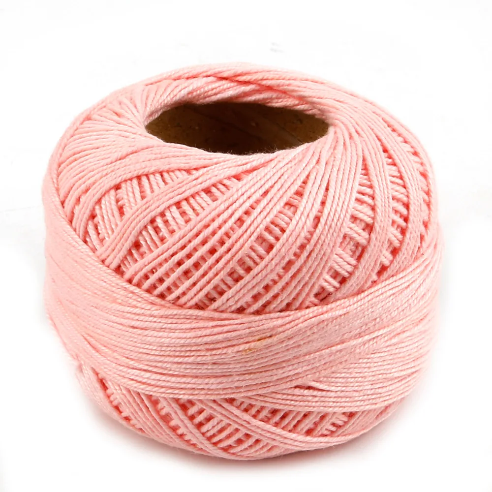 Новинка 2018! Вязаная крючком пряжа из 100% хлопка Тонкая шелковая для вязания 50 г/шт.