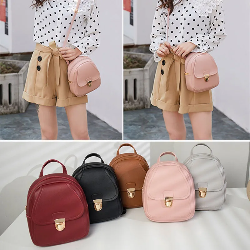 Популярный Женский мини рюкзак из искусственной кожи с замком Большая