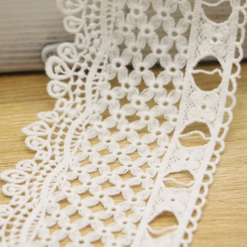 5 ярдов 3 7 см смешанный стиль белая хлопчатобумажная кружевная ткань кружевные