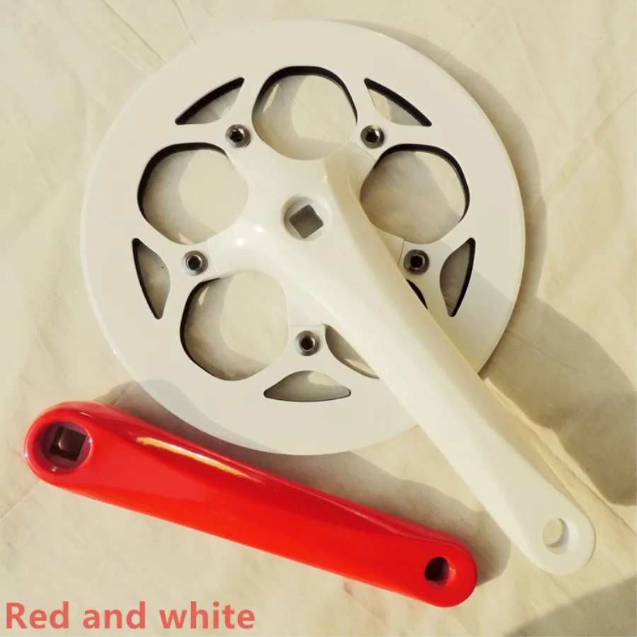 Prowheel Hao Meng 48 зуб 170 мм Переменная скорость складной велосипед Звездочка колеса из алюминиевого сплава 110BCD квадратное отверстие - Цвет: Red and white