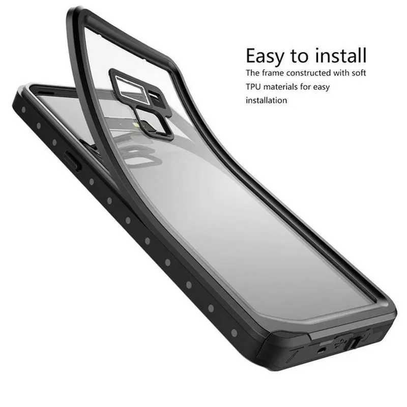 IP68 Note 9 Водонепроницаемый PU кожаный флип чехол для Coque samsung Galaxy 360 защиты