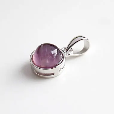 amethyst F.I.N.S классический хит 925 пробы серебро натуральный Малахит сине-песочный Кристалл Опал камень тигровый глаз драгоценный камень подвески Je - Окраска металла: amethyst