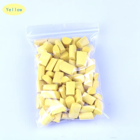yellow Продвижение 12 цветов Горячая слизистая глина наполнитель глина украшение ремесло губка полоса пенопластовые бусины Детские игрушки Подарки ломтики клейкие аксессуары - Цвет: yellow