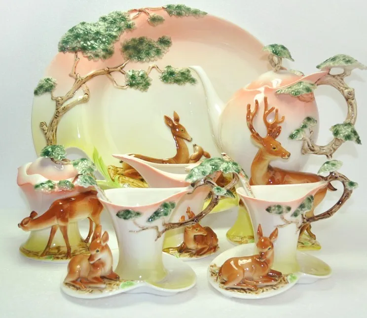Кофейник Sika Deer керамические кофейники 21 шт. в 1 наборе из костяного фарфора