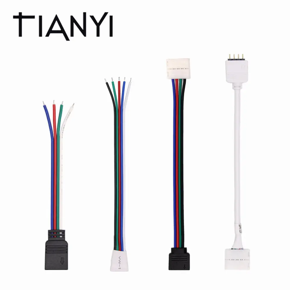 4pin 5pin RGB RGBW светодиодные ленты Разъем бесплатная сварка для SMD 5050 Гибкие Огни