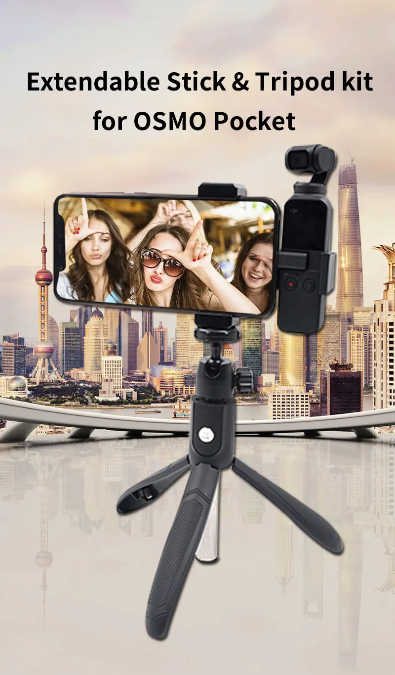 STARTRC DJI OSMO карманная селфи палка Комплект расширения Подставка и металлический держатель для телефона Штатив для Osmo карманные аксессуары Bluetooth