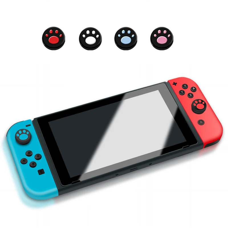 8PCS Replacement Silicone Thumbsticks Joystick Cap Cover For Nintend Switch Joycon Controller Protection Stick Caps Cat Paw - купить по
