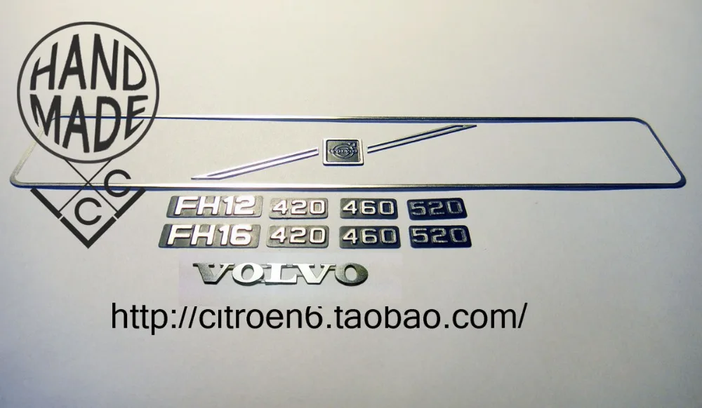 Металлическая передняя гриль пластина и логотипы для 1/14 Tamiya Rc Truck Volvo FH12 CC