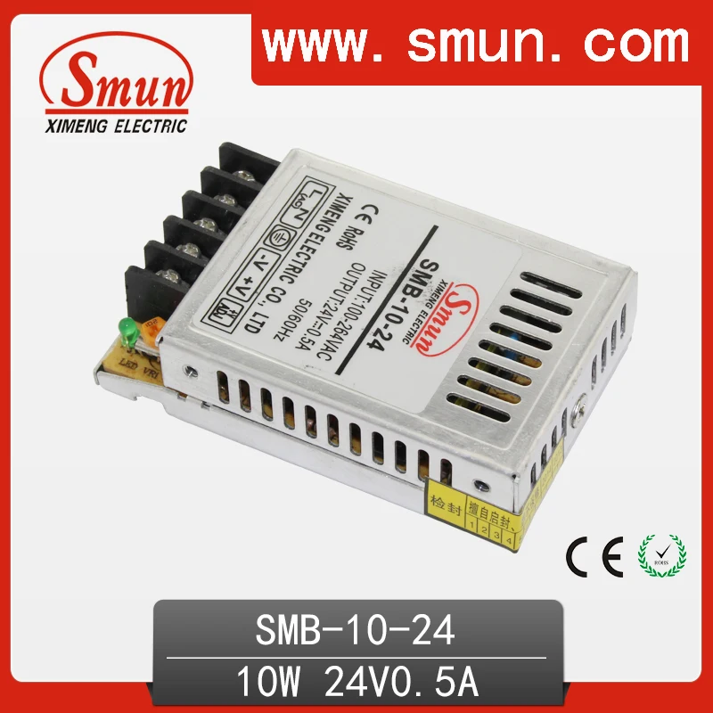 SMUN SMB 10 24 Вт ультратонкий Тип источник питания с одним выходом и переключением
