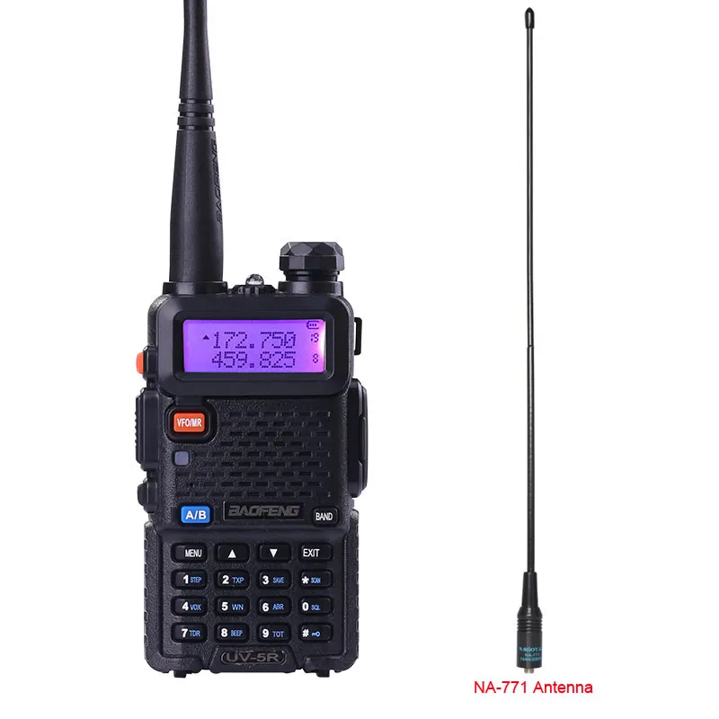 with NA771 antenna Baofeng UV-5R портативная рация UV5R UHF VHF Двухдиапазонная двухсторонняя рация 5r переносные рации Ham CB радиоприемник - Цвет: with NA771 antenna