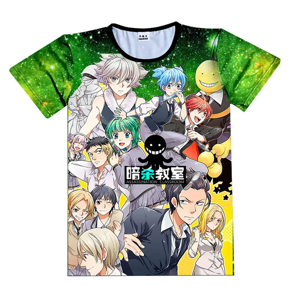 Новейшая аниме футболка Повседневная класс убийц косплей горячая с цифровым