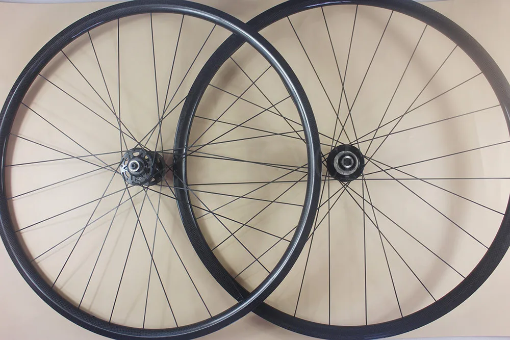 

super light road Disc bike wheelset Clincher 24mm x 23mm 28/28H Cyclocross bicycle wheels Powerway M64 carbon alloy hub