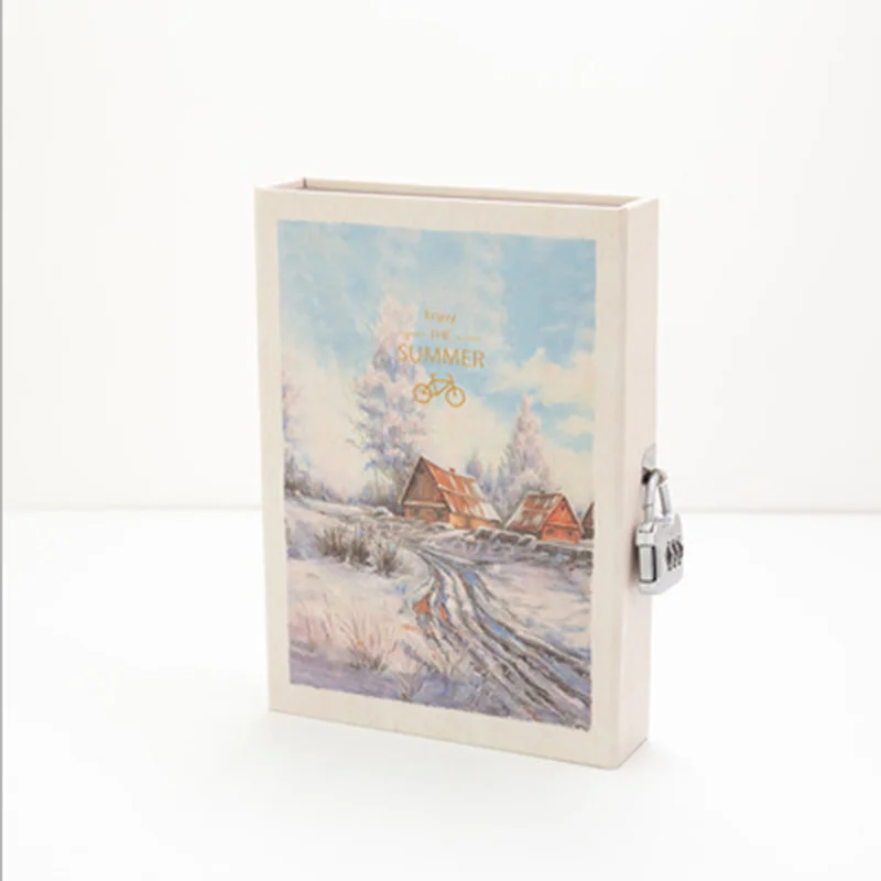 Оригинальный Простой дневник с иллюстрацией блокнот подкладкой книжка паролем