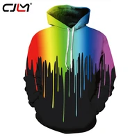 cjlm 3d black hoodies men rainbow oil printed patchwork hooded sweatshirt 2018 winter crewneck leisure sportwears outerwear coat