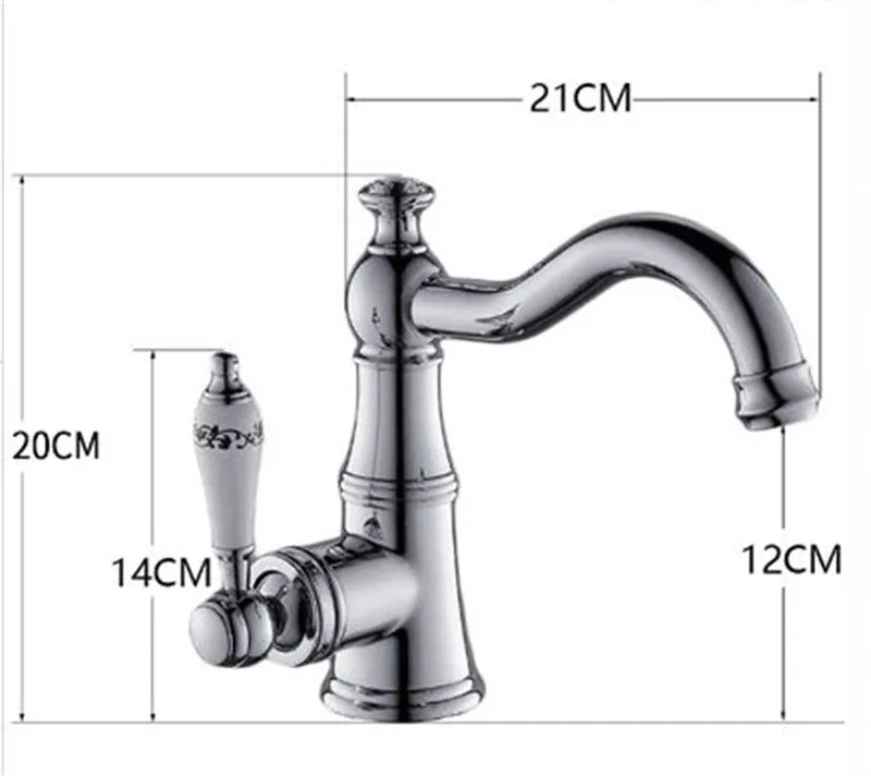 

Basin Faucet Brass Lavatory Sink Mixer Tap Hot & Cold Black/Golden Toilet Faucet crystal Top Ceramic Handle Bathroom Crane Tap