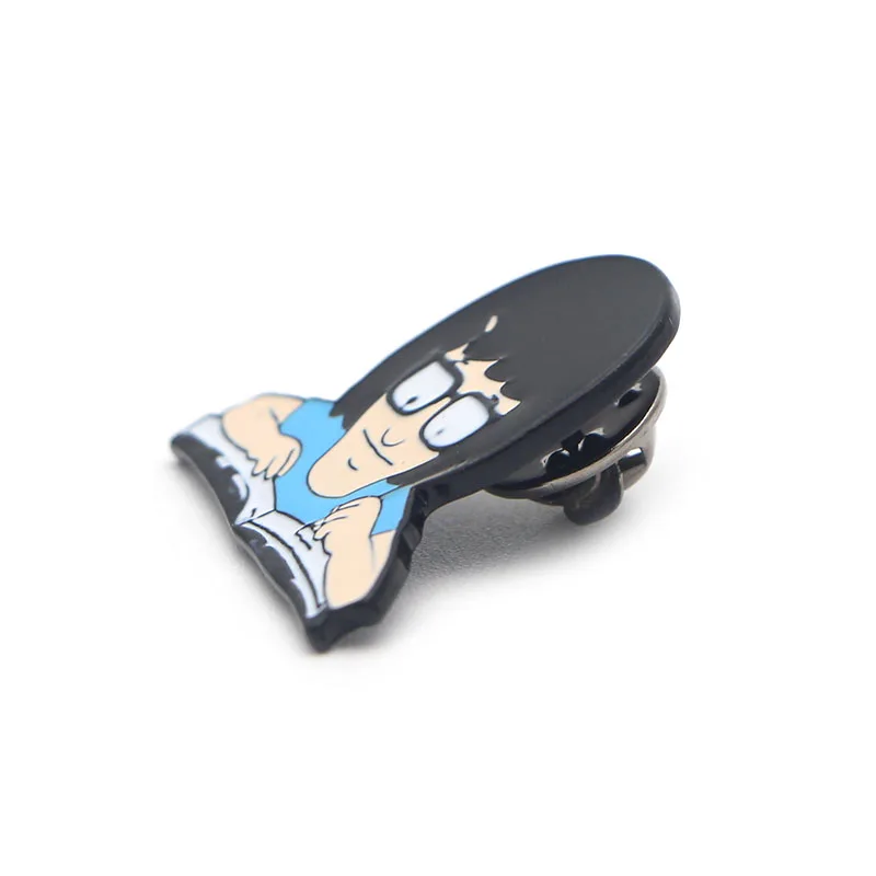 P2131 Dongmanli Bob's Burgers Tina Writing Friend художественная эмалированная брошь, булавки для детей, подарок, джинсовая одежда, значок