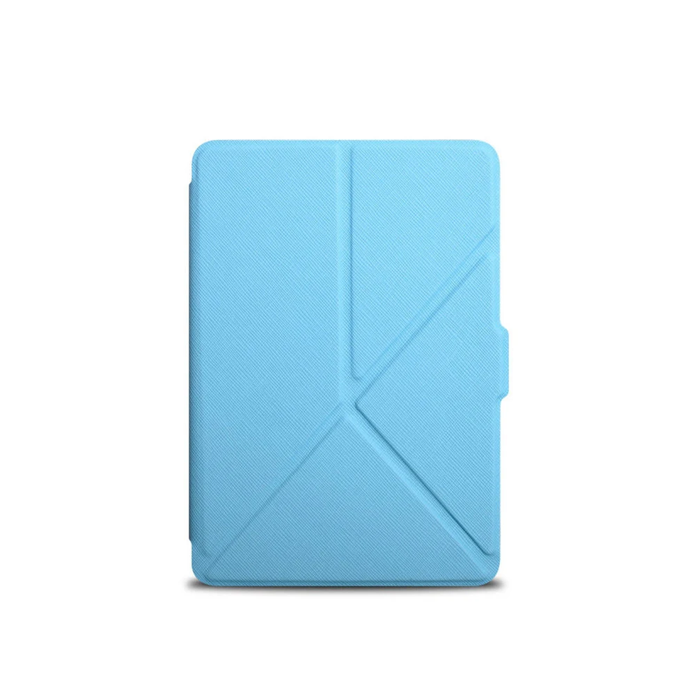Sky Blue Горячая Смарт Магнитная оригами Обложка из искусственной кожи чехол Подставка для Kindle Paperwhite 1 2 3 - Цвет: Sky Blue