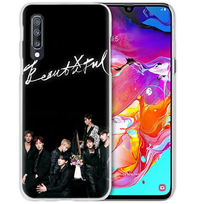 Чехол Monsta X KPOP Boy Group для samsung Galaxy A50 A70 A20e A40 A30 A20 A10 A8 A6 Plus A9 A7 жесткий прозрачный чехол для телефона