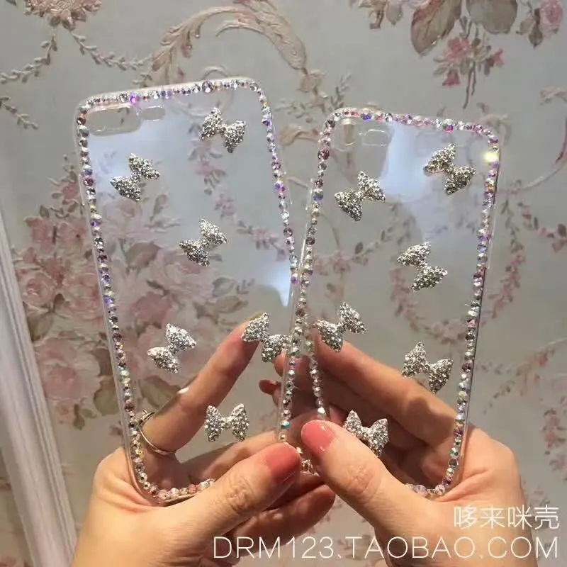 Прозрачный жесткий чехол XINGDUO с кристаллами и бриллиантами для iphone X XS XR MAX 5 6 6S 7 8