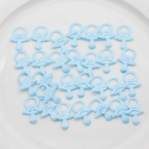 Nipple Blue 100 шт детские розовые голубые тканевые нагрудники соска для кормления конфетти на день рождения для мальчиков/девочек вечерние аксессуары - Цвет: Nipple Blue