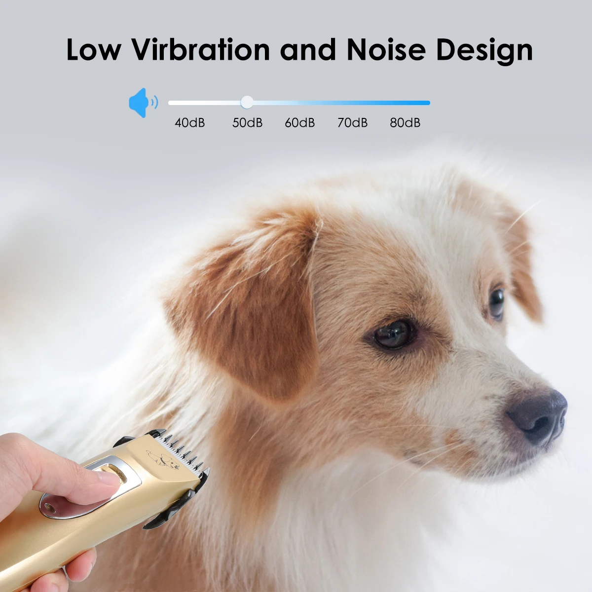 

Pet Hair Clipper Remover Cutter Low Noise Cordless Rechargeable Electric Machine Dog Cat Grooming Trimming Kit