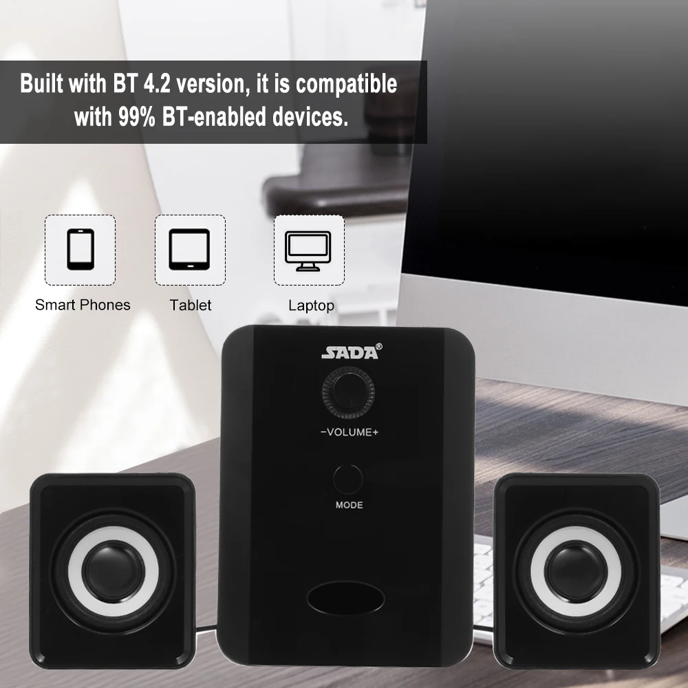 Проводной USB динамик s Bluetooth колонка с подключением к ПК комбинированная