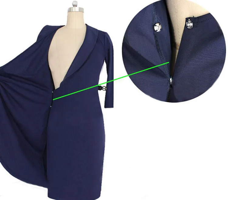 Notched Elegant Bodycon Party Formal Dress Women Three Quarter Sleeve Midi Work Ladies Dresses Casual Vestidos New 2015 Plus | Женская