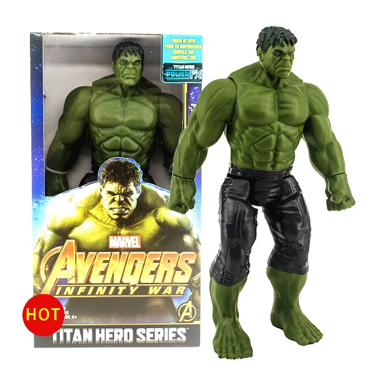 Hulk With Box Дисней Marvel игрушки 30 см Мстители Бесконечность войны супер герой Капитан Америка Железный человек танос Халк ПВХ фигурка куклы игрушка подарок - Цвет: Hulk With Box